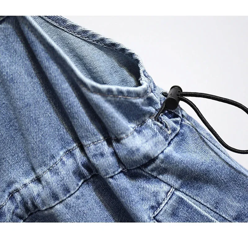 Cowboy Strap Dress Sets Women\'s Mid-Long Sleeveless Jeans Dress 2025 Summer New Korean Style Denim Suspenders Dress Suit 2PCS
