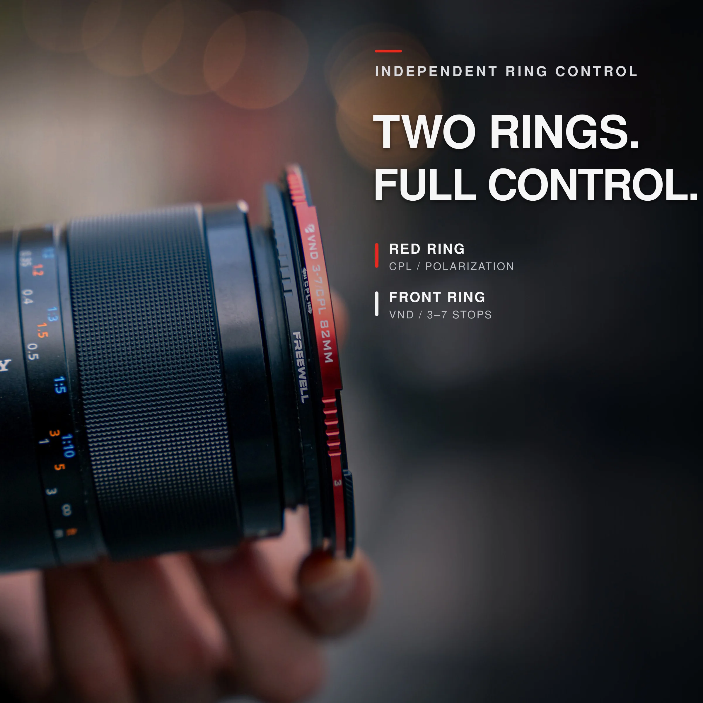 Freewell Threaded Hybrid ND/CPL & Glow Mist 1/4 Filter Set 67MM,77MM,82MM Kamera Filter Videografie & Fotografie Zubehör – Detail 5