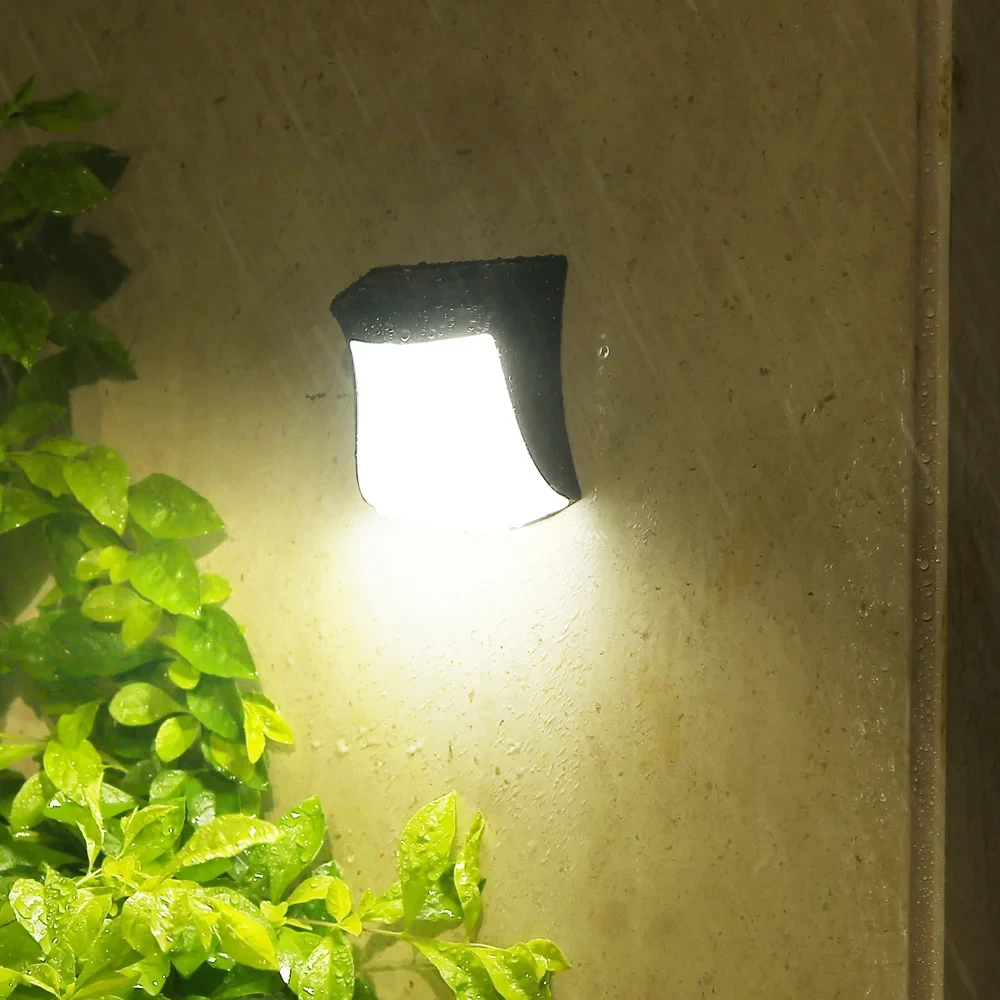 

Solar Led Wall Light Dusk To Dawn Outdoor Lamp IP65 Waterproof Square Lights For Garden Pathway 3000k 6000k Street Lighting