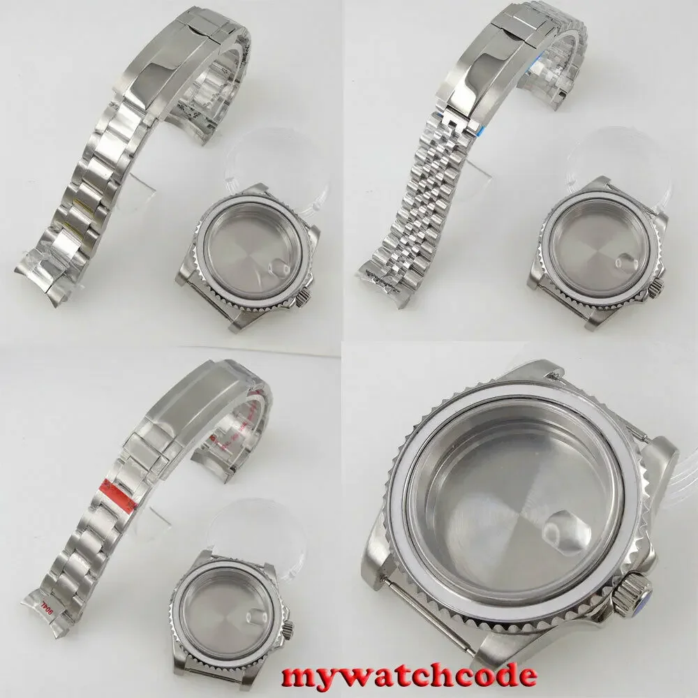 20atm Solid 40mm Sapphire Glass Diving Watch Case Fit Nh35 Nh36 Skx 7s26 Eta 2824