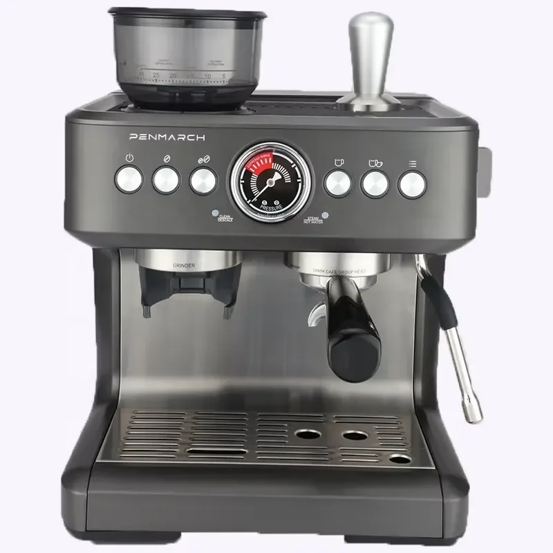 For 20 Bar High Pressure Extraction PID Temperature Control Dual Pump System 30 Grinding Settings Semi Automatic
