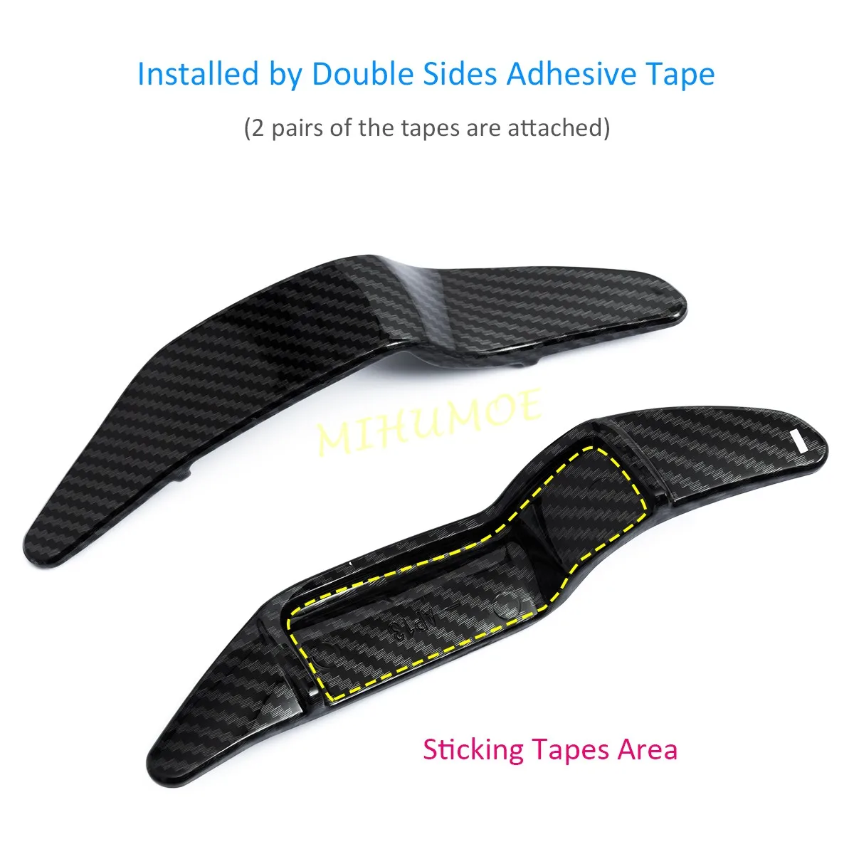 ألياف الكربون نظرة عجلة القيادة مجداف التحول تمديد لميني كوبر S SD JCW كونتريمان كلوبمان رودستر بيسمان R56 R57 R58 #2