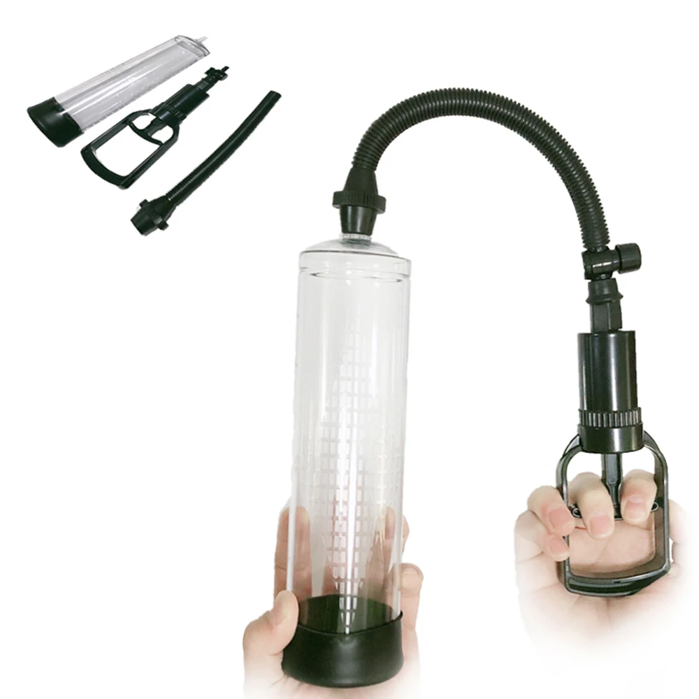 Penis Extender Enlarger Manual Vacuum Pump With Pressure Gauge Cock Exercises Training Device Stronger Bigger Ejaculation 18+ - Image 2
