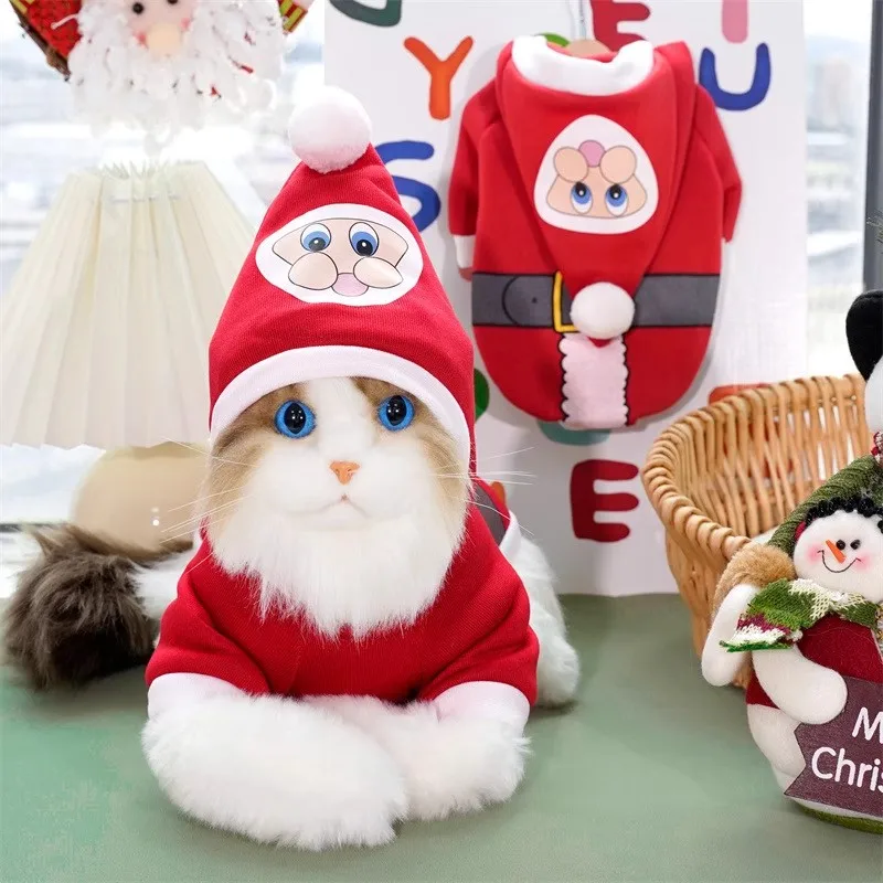 Christmas pet supplies: clothes. Sizes suitable for small, medium, and large dogs or cats, cotton coats, clothing, and funny - Image 3