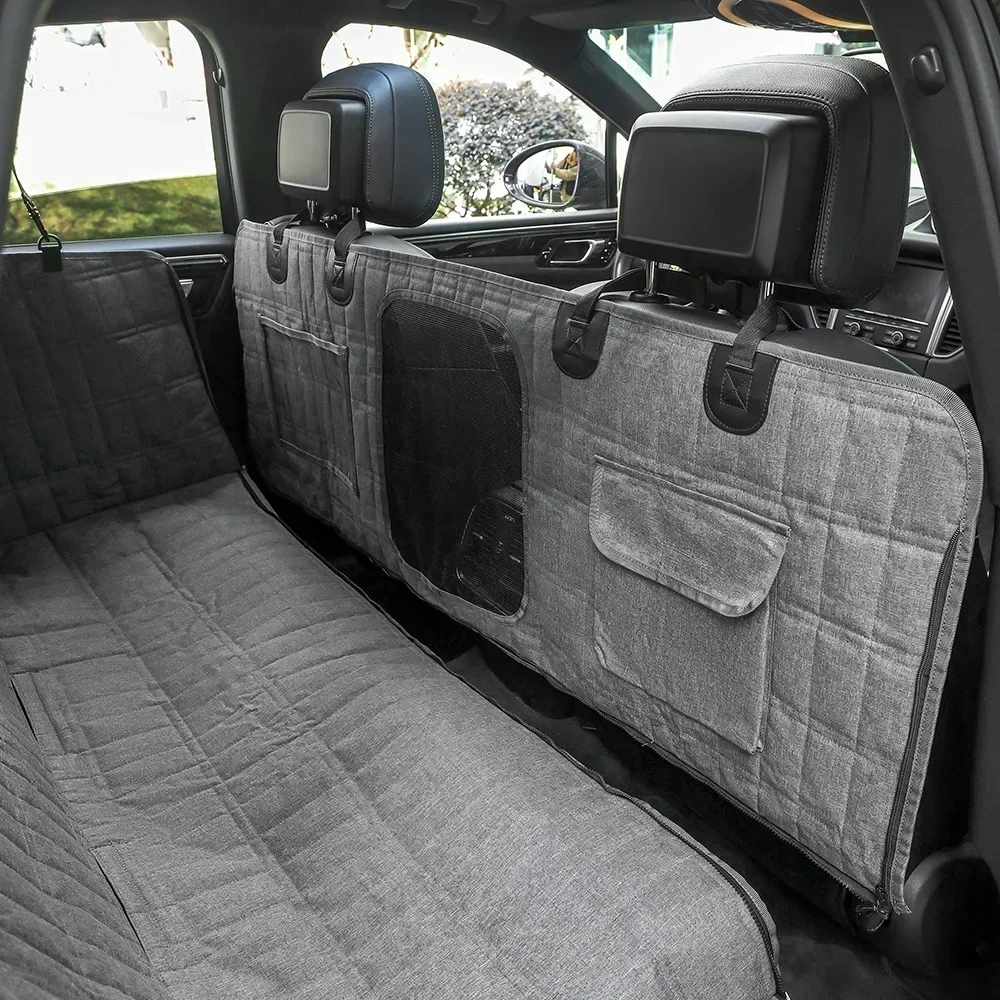 Waterproof SUV Cargo Liner for Dogs with Taller Side Panels Pet Trunk Cover Dog Seat Mat with Bumper Flap Protector for SUV Van