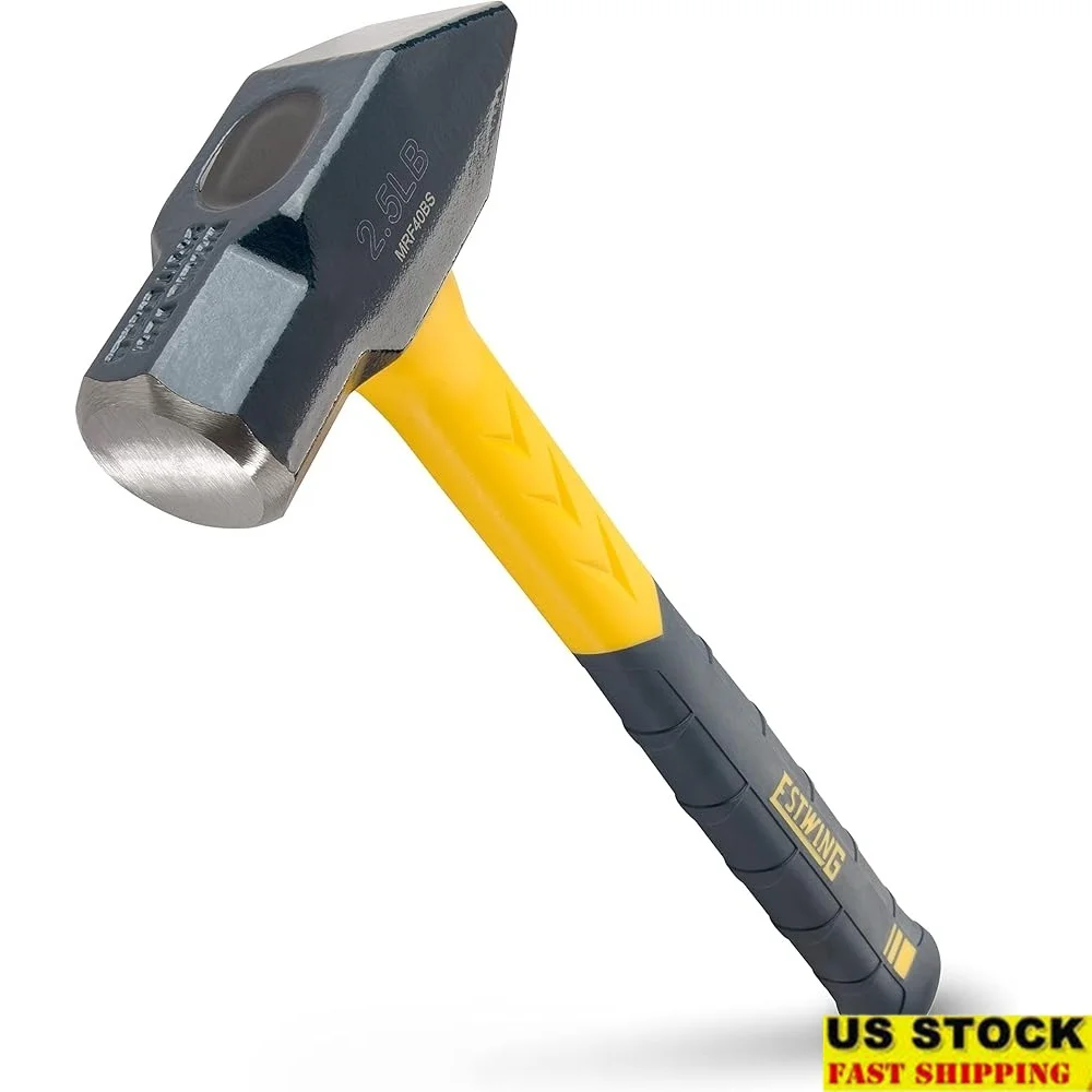 

Mini Sledge Hammer 2lb Fiberglass Handle Non-Slip Grip Metalworking Tool Blacksmithing Welding Durable Compact Design
