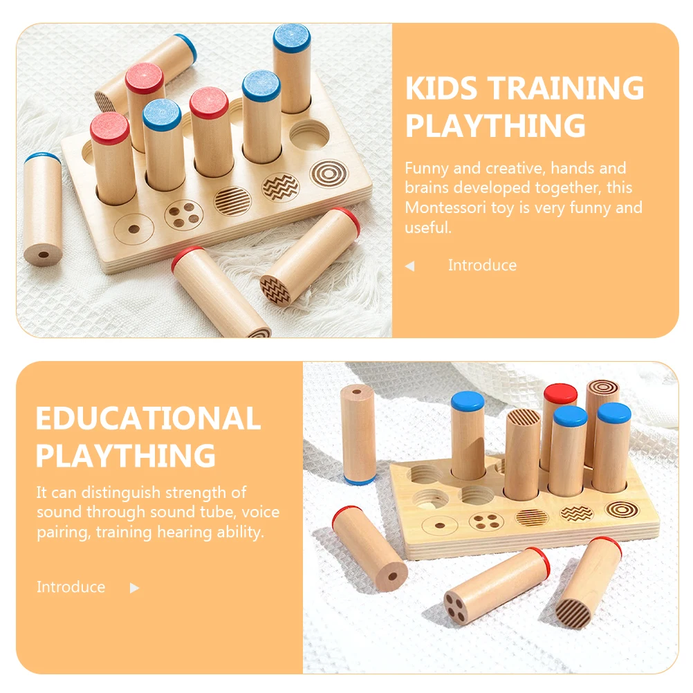 

Kids Toys Tactile Sound Cylinder Sensory Montessori Practical Life Children Auditory Training Puzzle