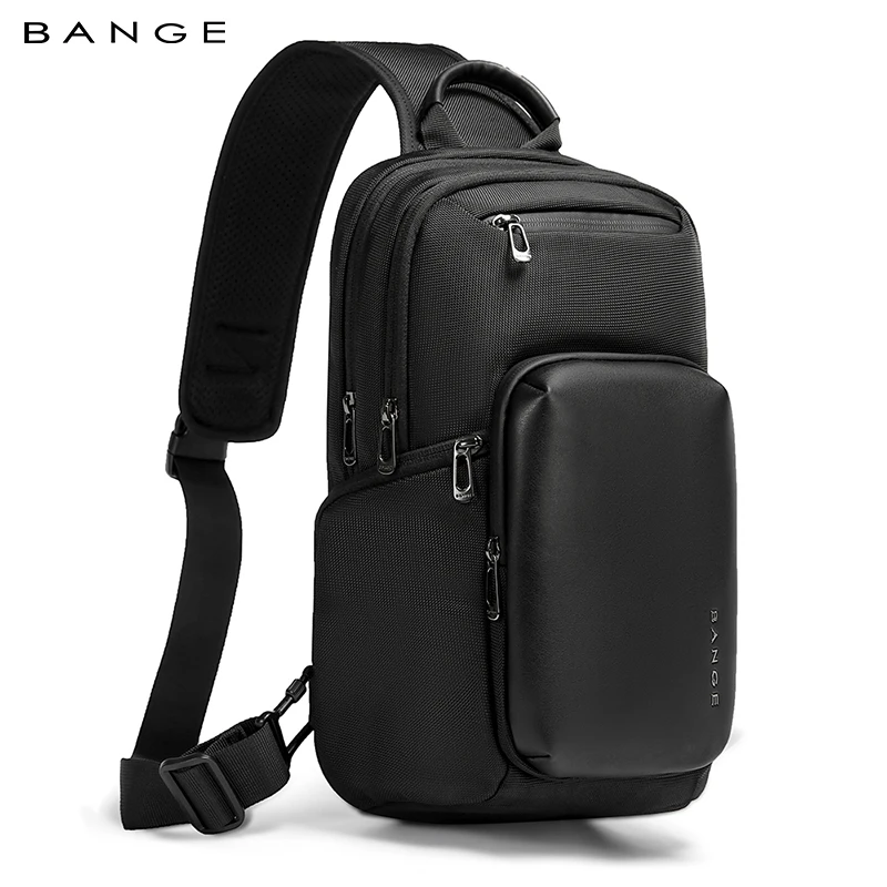 

BANGE Деловая сумка через плечо с портативными сумками через плечо Мужская водонепроницаемая дорожная короткая нагрудная сумка для 11-дюймового iPad