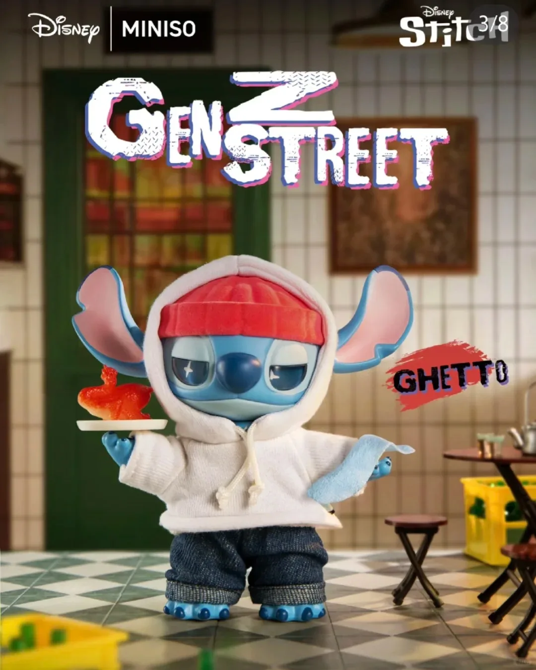 

Genuine MINISO X Disney Stitch GenZ Street Series Blind Box Trendy Ornament Cute Doll Pendant Desktop Decoration Stitch Toy Gift