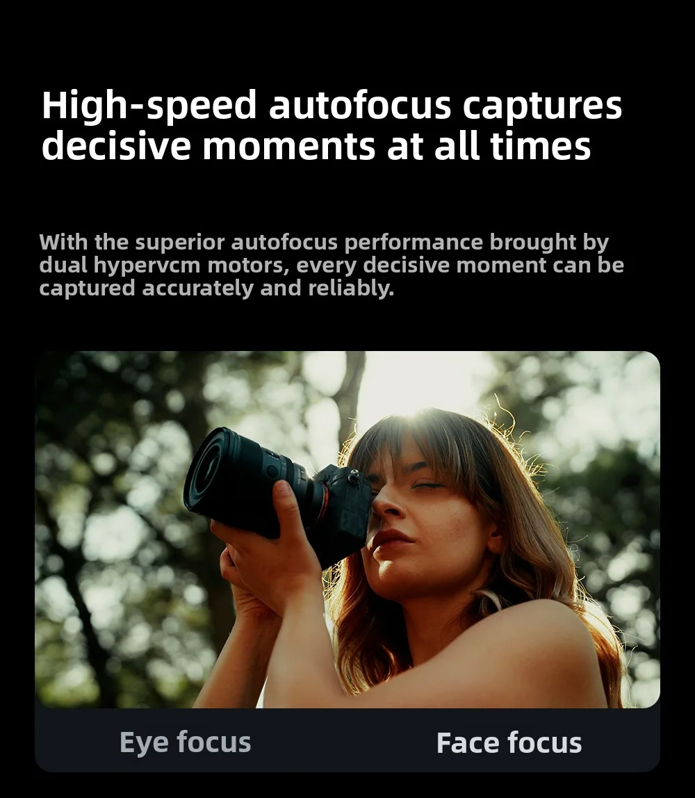 

Полнокадровый объектив VILTROX AF 50 мм F1.4 Pro с автофокусом, большая диафрагма, сверхширокий угол для камер Sony E FE с креплениями