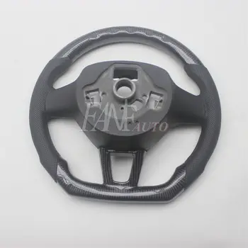 Náhradní volant ve tvaru D z pravého uhlíkového vlákna s kůží pro Škoda Octavia 2017-2021 6 nejlepší prodej Volanty u Škody Octavia - №5