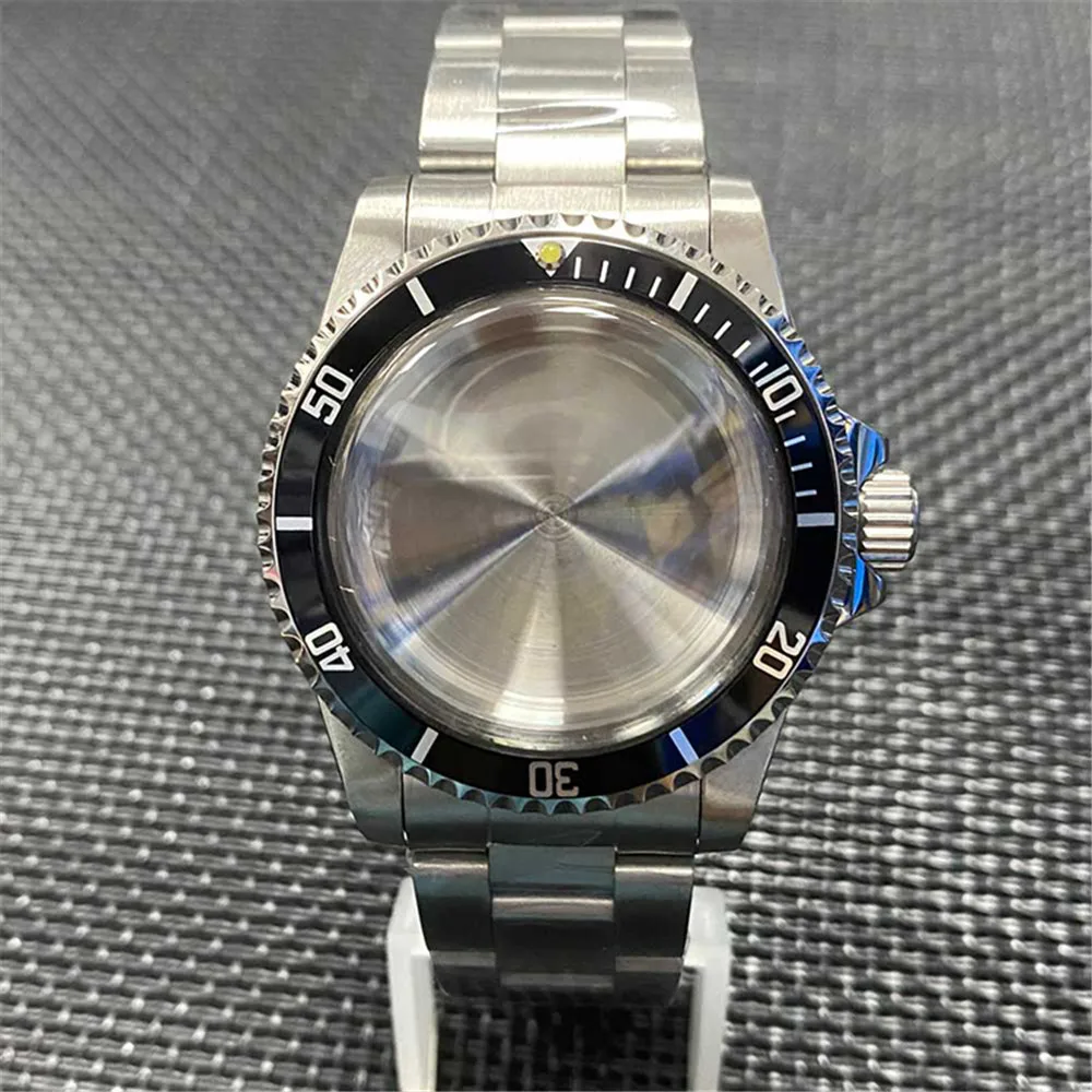 

High Quality NH35 Domed Mirror Retro Watch Case 39.5mm Stainless Steel Case Strap Set for NH35A NH36 4R36 Mechanical Movement