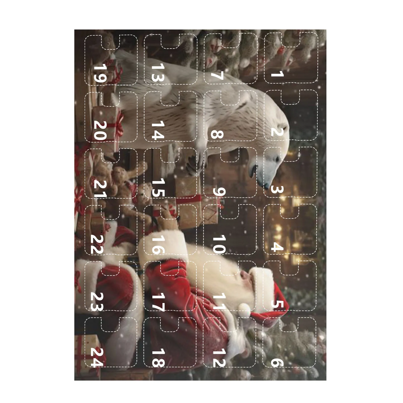 Minuterie de cuisine à l'ancienne, arbre de noël, pendentif ours polaire, calendrier de l'avent 2024, compte à rebours de noël 24 jours, minuterie de 29 secondes