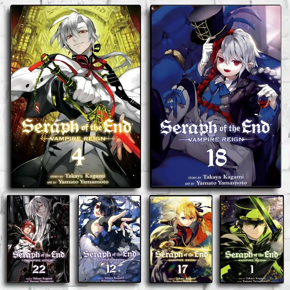 Anime S-Seraph of the E-End Poster HD Print Wall Art for Bedroom Living Room Office Bar Home Decor Aesthetic Print