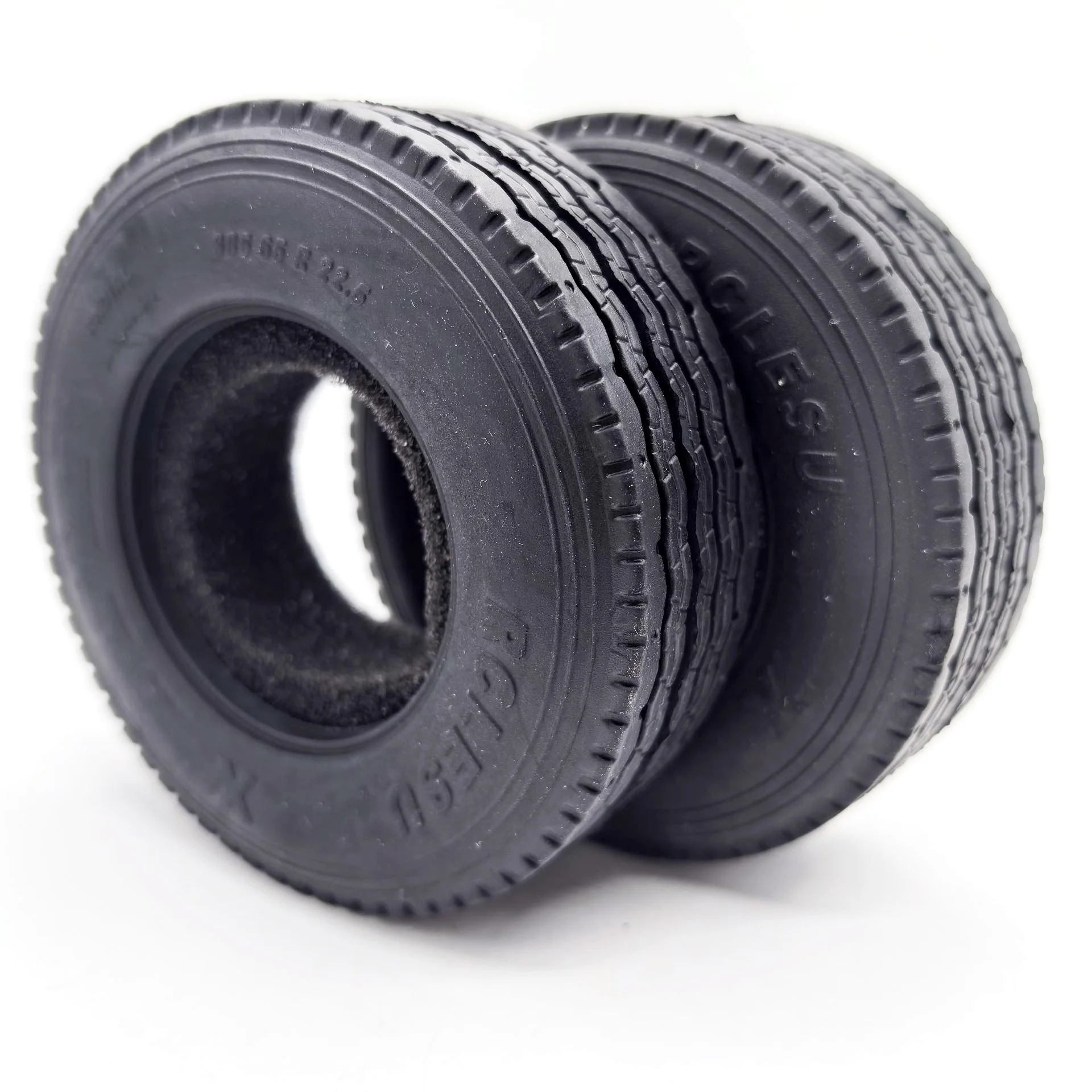 RC 1/14 1 Paar LESU On-Road Reifen 22/27mm für Tamiya Kipper Traktor LKW Anhänger für SCANIA MAN VOLVO Tripper DIY Teile – Detail 1