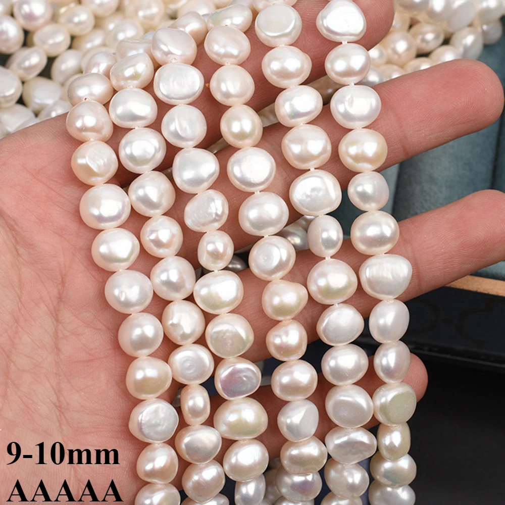 

9-10mm5A Natural Freshwater Irregular Baroque White Pearl Isolated Bead Gift Jewelry DIY Necklace Bracelet Accessories Wholesale