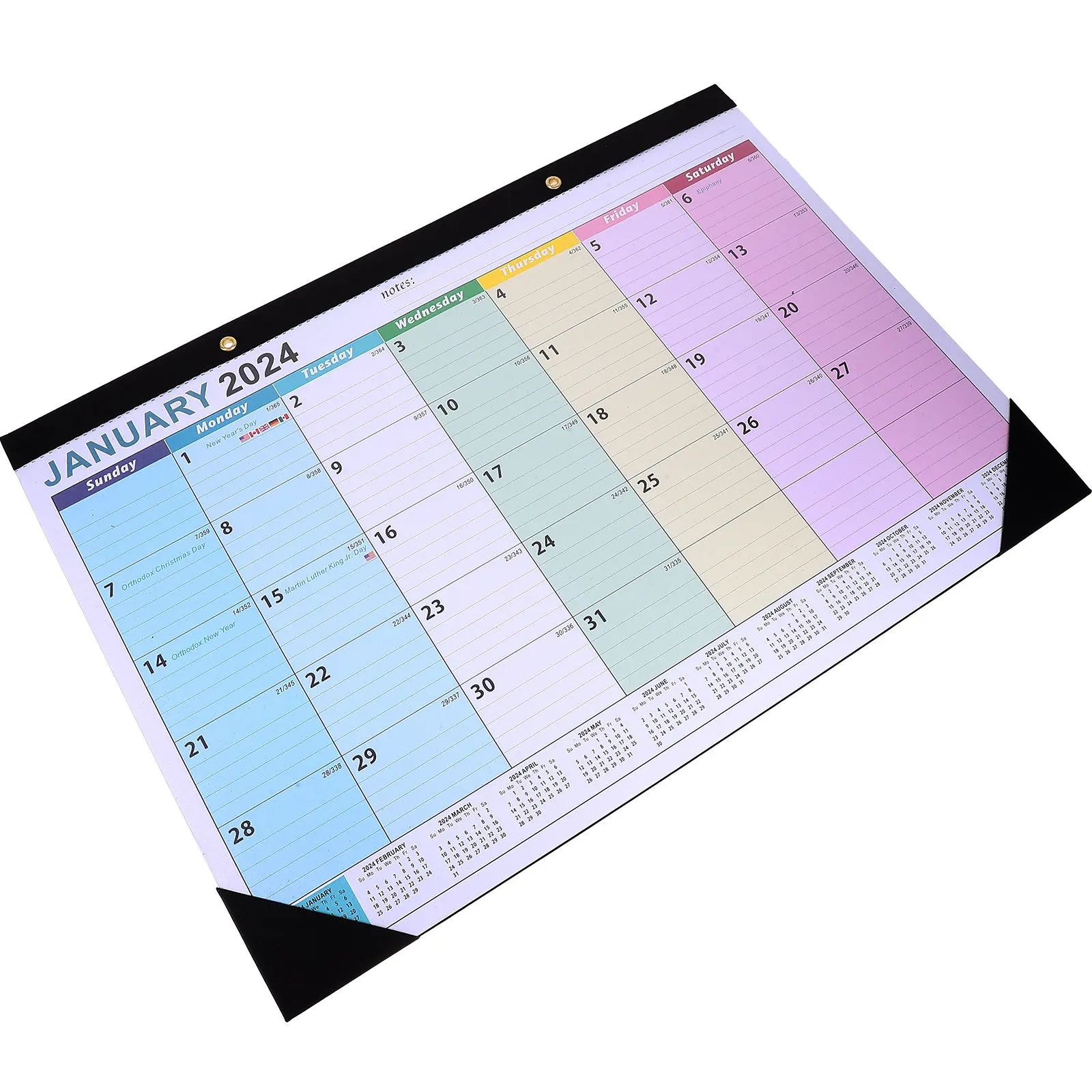 

Sturdy Wall Calendar 2024 Monthly Hanging Calendar with Perforated Design for Home Office School Decoration and Daily Scheduling