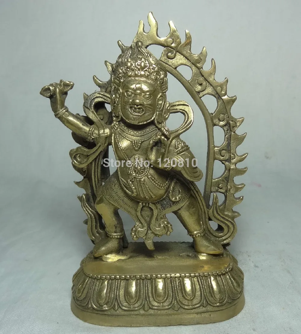 

Chinese Brass Buddhism Vajradhara Vajra-Pani Buddha Statue Tibet Mahakala Joss