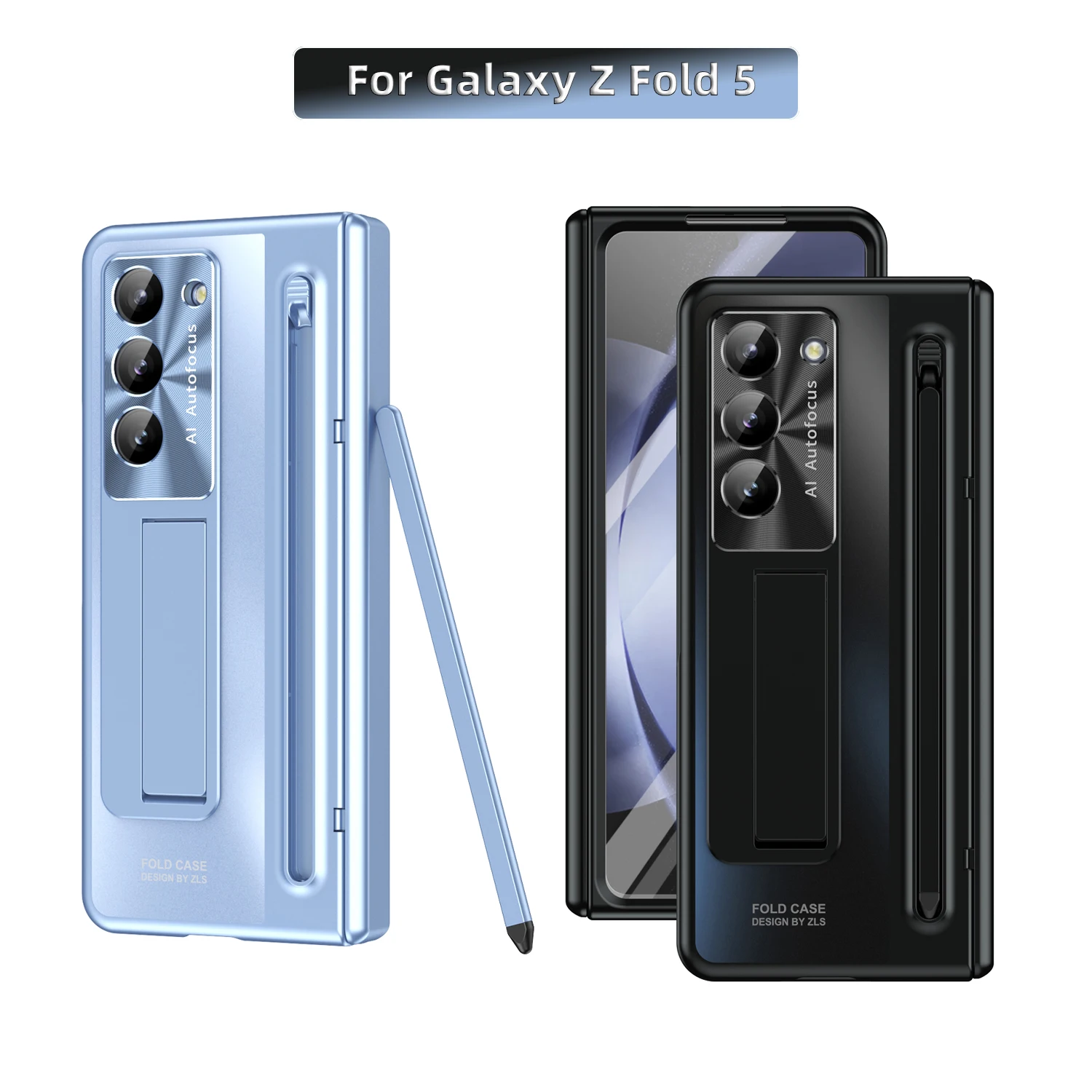 

For Samsung Galaxy Z Fold 4 5 Case With S Pen Stand & Hinge Cover Screen Protector All-inclusive Anti-drop For Z Fold5 Fold4