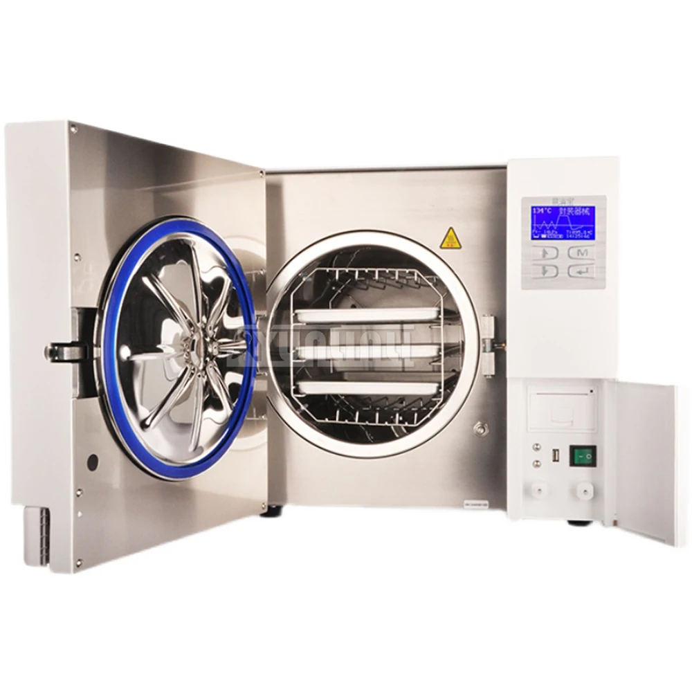 23l Automatic Sterilization Autoclave Pot Lcd High Temperature Pressure Surgical Medical Dental Tool Steam Sterilizer Cabinet