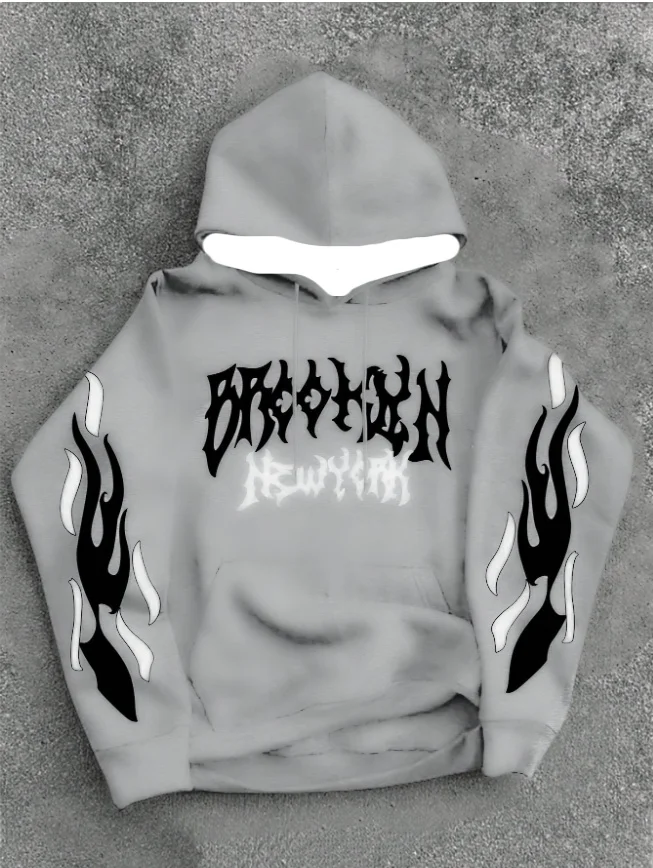 

2025 Hot Autumn/Winter Hoodie American Y2K Harajuku Trendy Men's Cool Women's Casual Street 3D Large Hoodie Suitable for Adults
