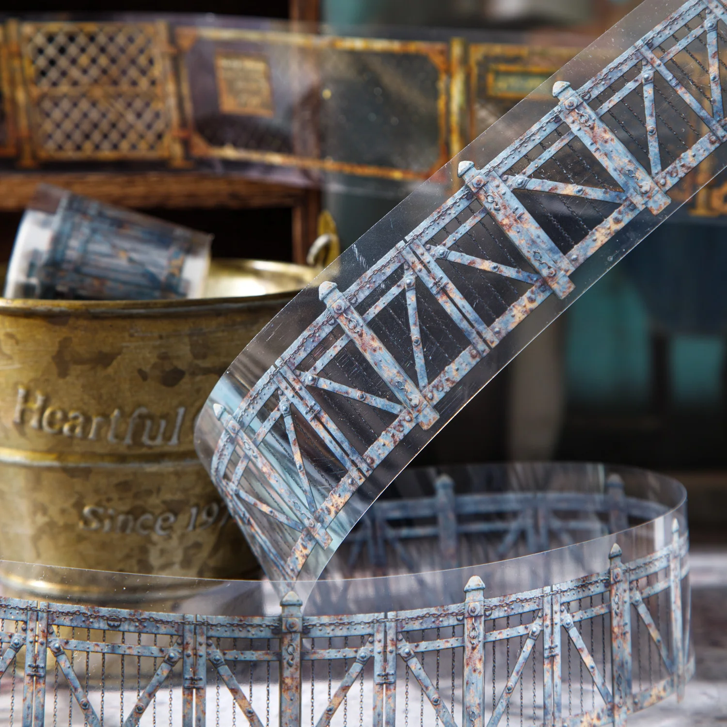 3 لفات السيد ورقة خمر سياج PET الشريط مجموعة نجا سياج مجلة الرجعية نمط خلفية الكولاج مذكرات المواد الديكور