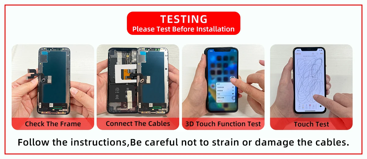 For iPhone X XR XS Max 13 Pro Max LCD 3D Touch Screen Digitizer For iPhone 14 12 Pro Max Display 12 Mini 15 LCD 16 Plus 17 Pro