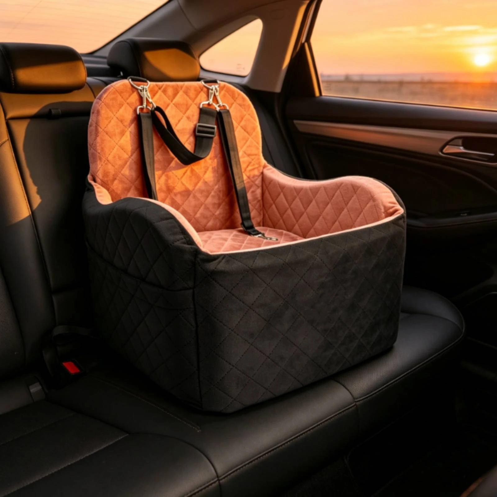 Travel Pet Nest Safety Belt Dog Car Booster Seat Dog Booster Car Seat Quilted Memory Foam for Dogs