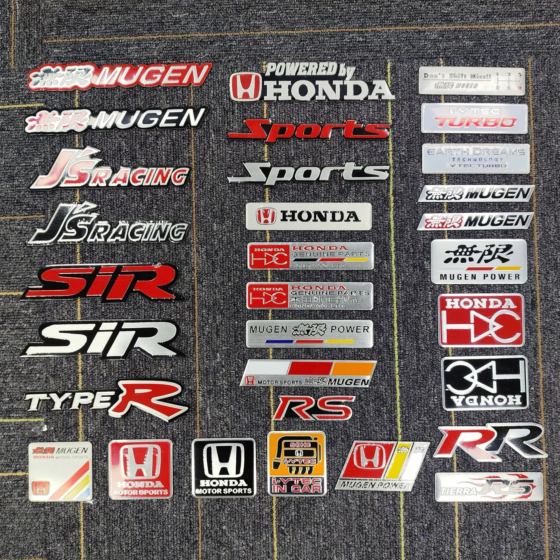 Adesivo emblema de carro 3d, acessórios para honda civic fit accord prelude crv 5th city crz crx jazz hrv piloto mugen odyssey insight