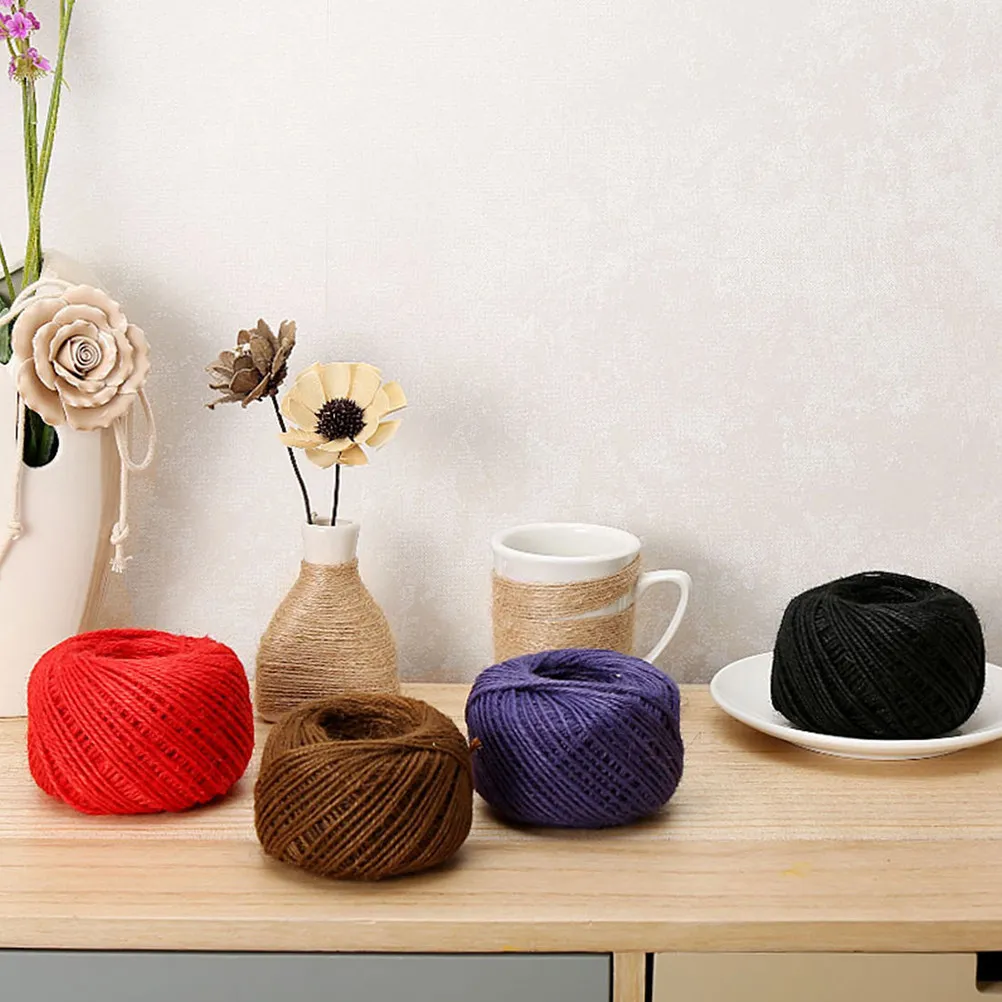 

10 шт. джутовой веревки, разноцветная, 25 м, толщина 2 мм, прочный шпагат для рукоделия, упаковки подарков, изготовления подарочной упаковки своими руками