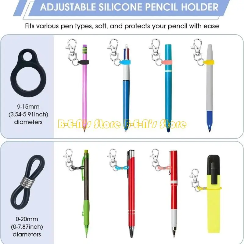 

Y1AD Долговечный легкий силиконовый выдвижной держатель для ручки-брелока Прочная конструкция