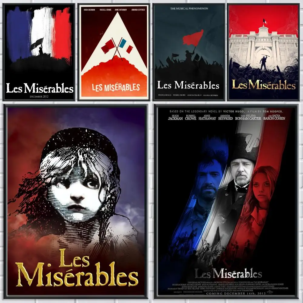 

Good Movie L-les Miserables Poster Trendy Wall Art Good Sticker Printed on PP Paper for Living Room Office Bar Decoration