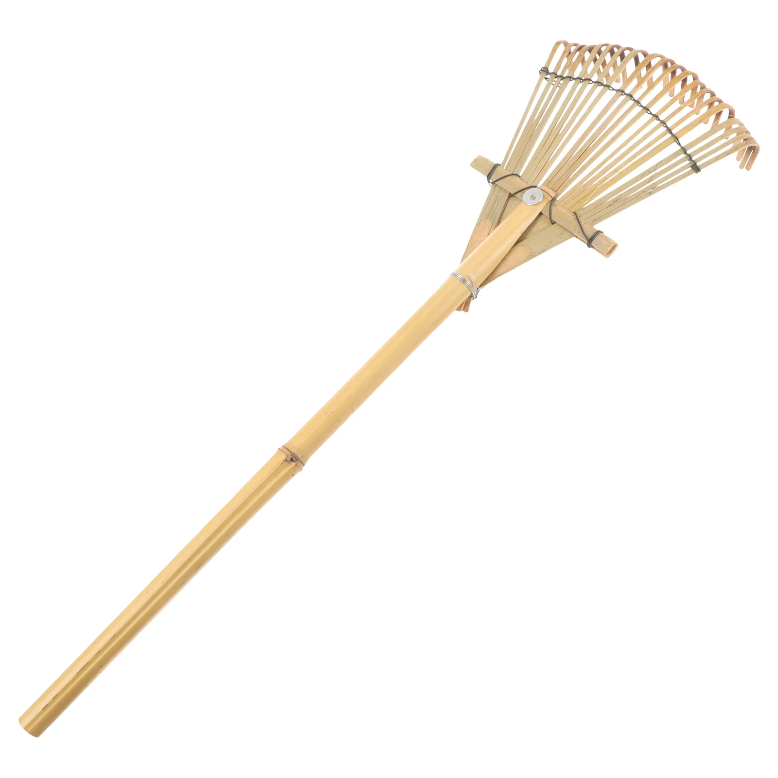 أشعل النار الخيزران للبستنة، لاقط أوراق اليد، خفيف الوزن، متين، تخفيف، حفر، إزالة الأعشاب الضارة، زراعة، مقبض خشبي، حديقة صغيرة