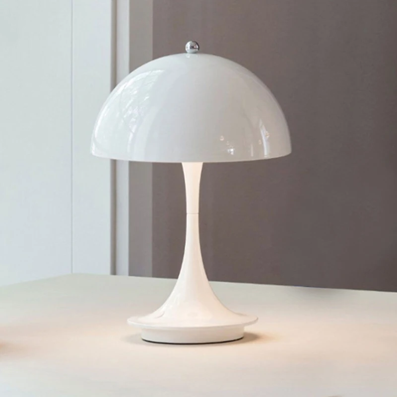 LED mushroom small table lamp portable USB charging dimmable flower bud lamp bedroom bedside lamp