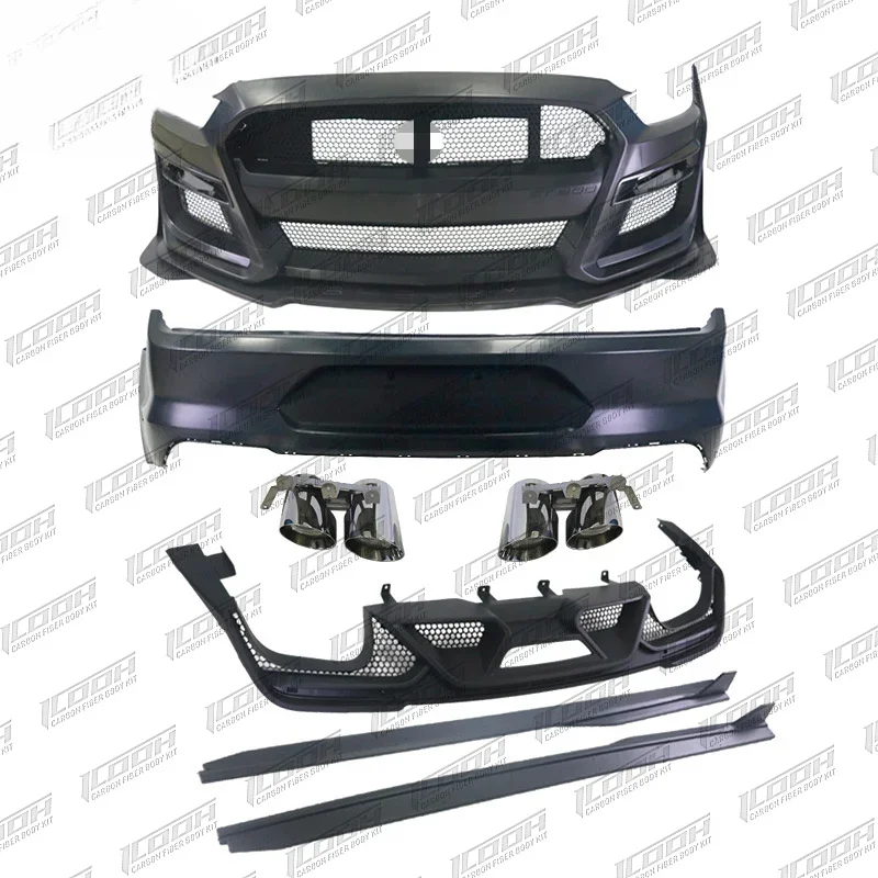 

ICOOH Racing Body Kit ABS Side Skirts Rear Front Diffuser Fit For Ford Mustang 2015-2017