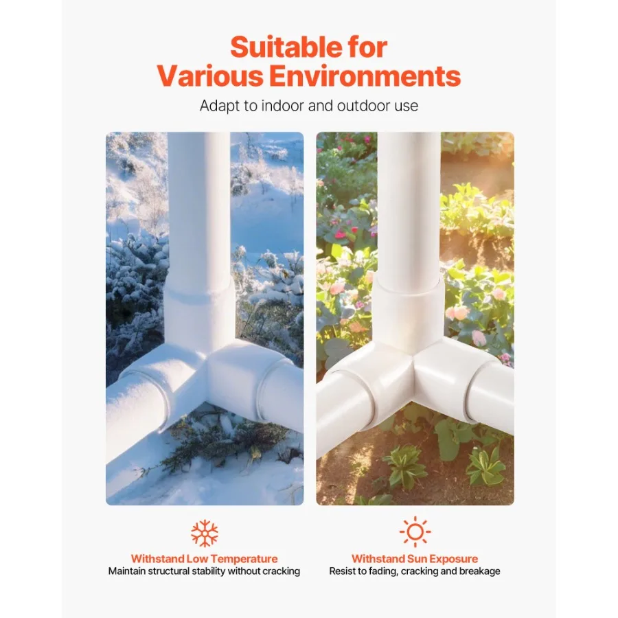 3-Wege-PVC-Armaturen, 10 Stück, PVC-Rohrverbindungen, Winkelverbinder für 1 PVC-Rohre