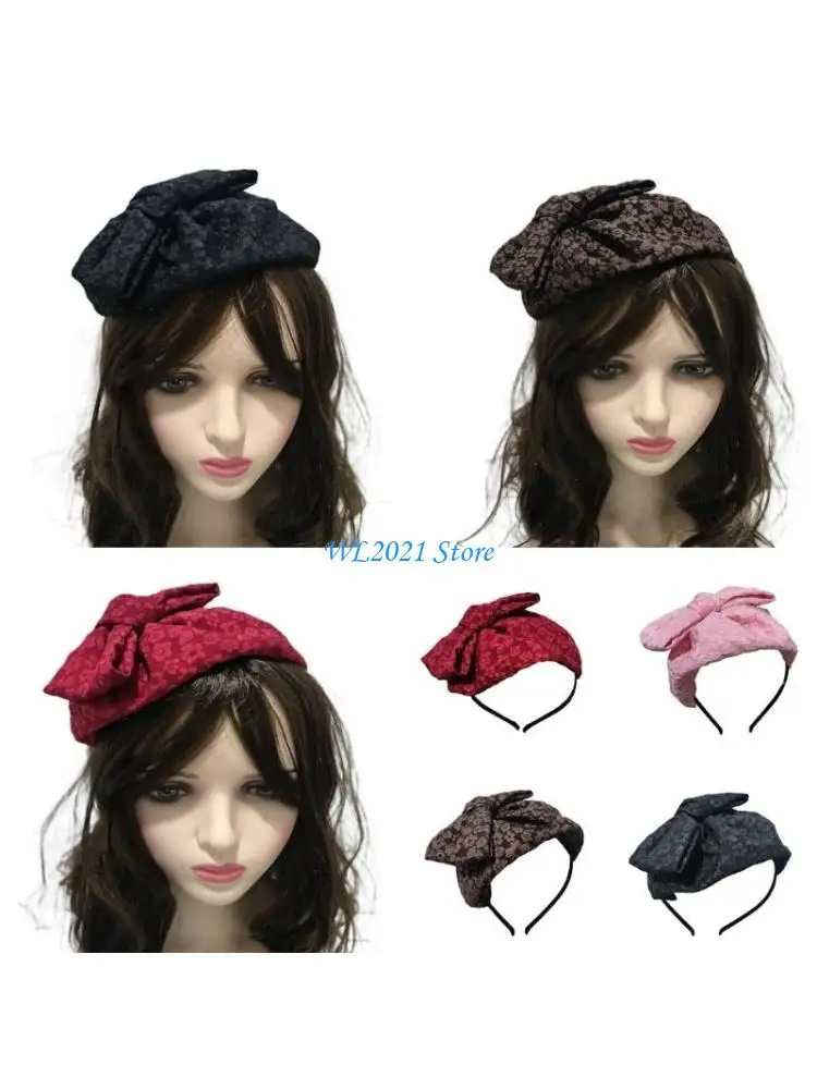

G5GC Fashion Fascinator Hats for Women With Bows Designs Comfortable Party Headwear