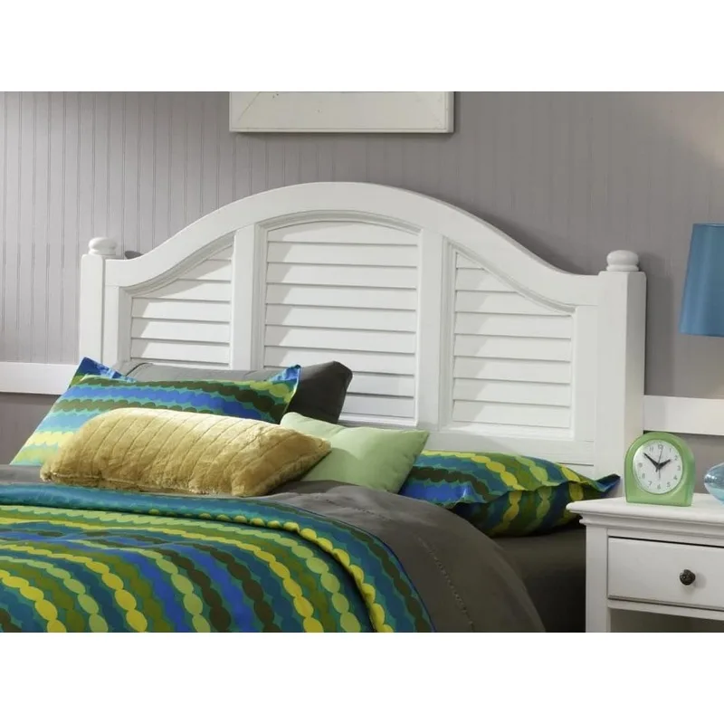 Bermuda White Queen Headboard with Nightstand, King, Headboard