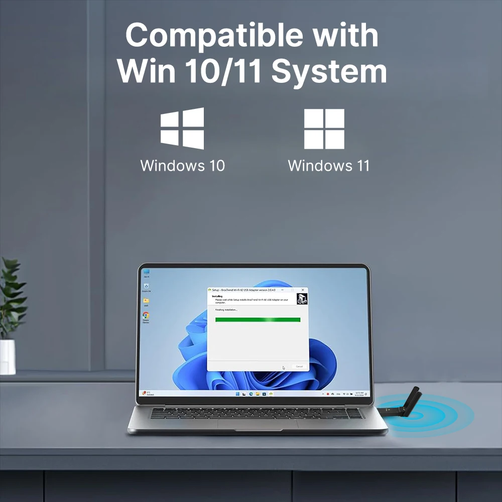 FENVI WiFi6E AX3000 USB محول 3000Mbps ثلاثي الموجات 2.4G/5G/6 جيجا هرتز 802.11AX WiFi6 بطاقة الشبكة استقبال لاسلكي دونغل ل Win10/11 #4