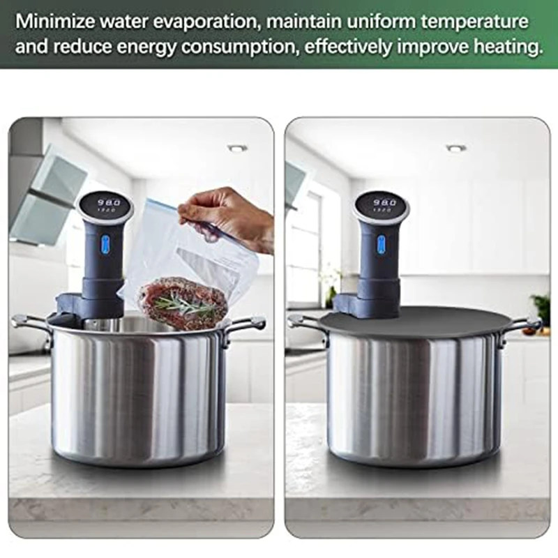Sous Vide Lid Low Temperature Lid For Precision Cooking Fit For Anova Culinary Sous Vide Precision Cooker And Up To Pot Grey