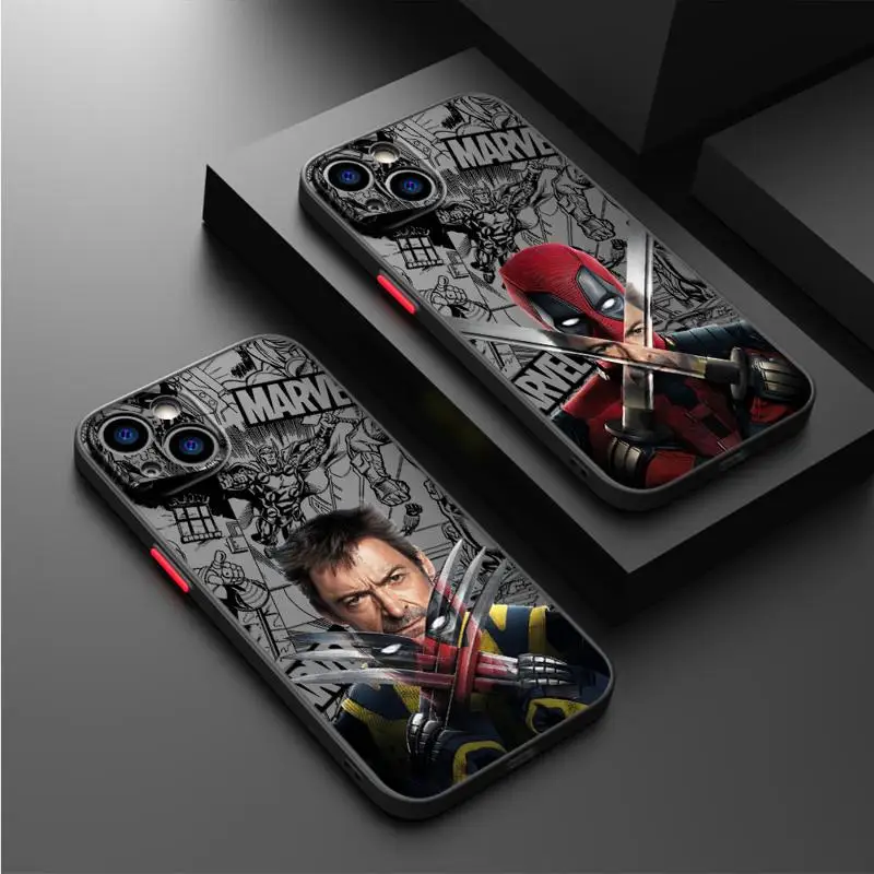 funda Phone Case for iPhone 15 Pro Max 14 Plus 12 13 11 Pro Max SE 7 8 14 Pro XR XS X 15Pro 12 Mini Deadpool And Wolverine