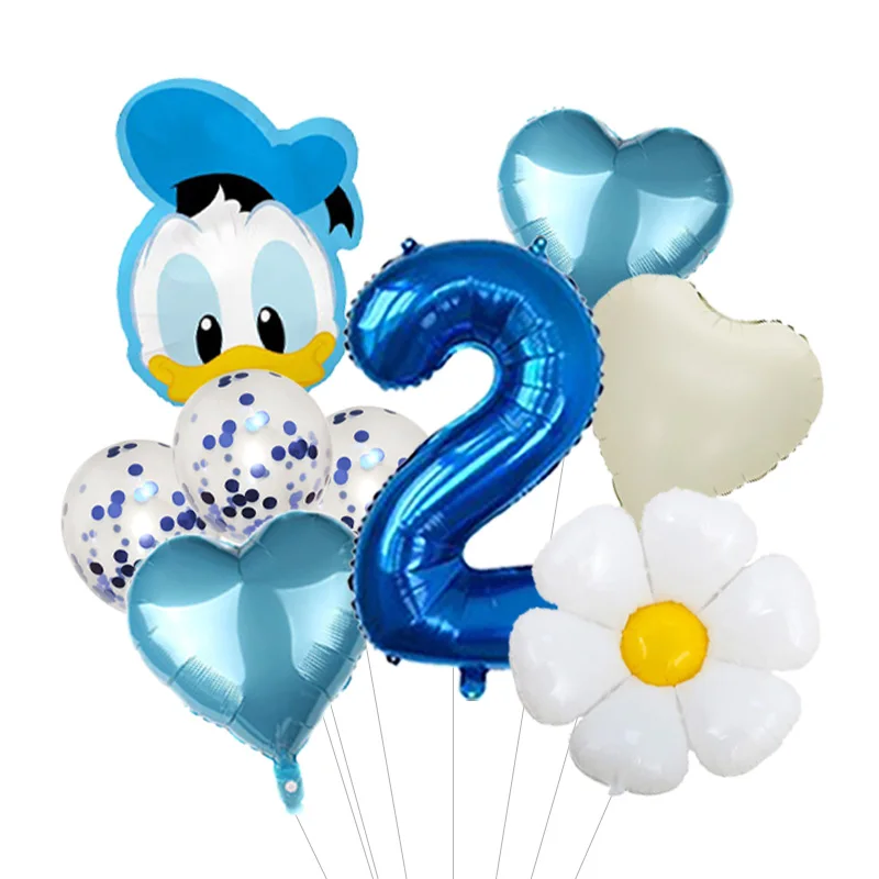 Donald Duck  Daisy Cartoon Theme Foil Balloons Set Latex Balloon Party Decorations Boys and Girls Birthday Party  Gifts Toys view 3