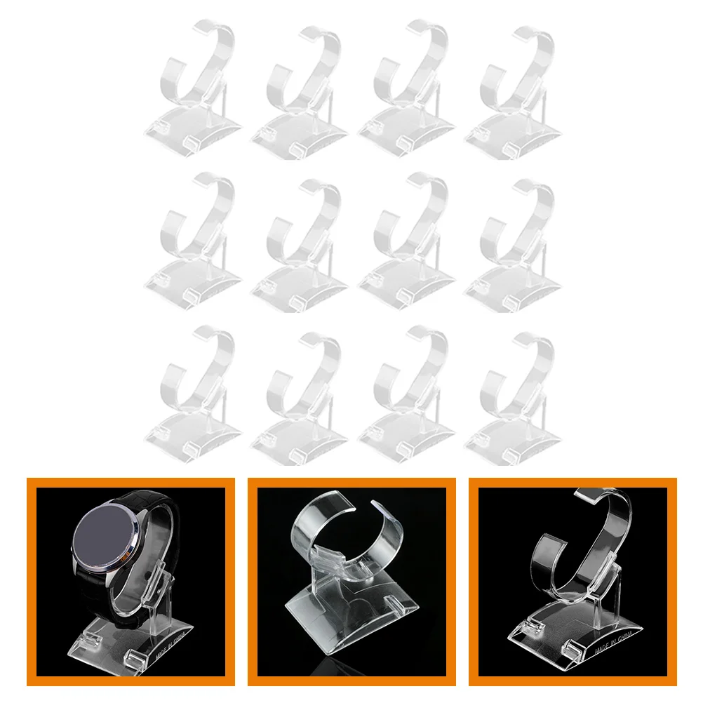 

12 Pcs Accessories Watch Stand Man Display Shelves Men Wrist Watches Abs Holder Bracelet