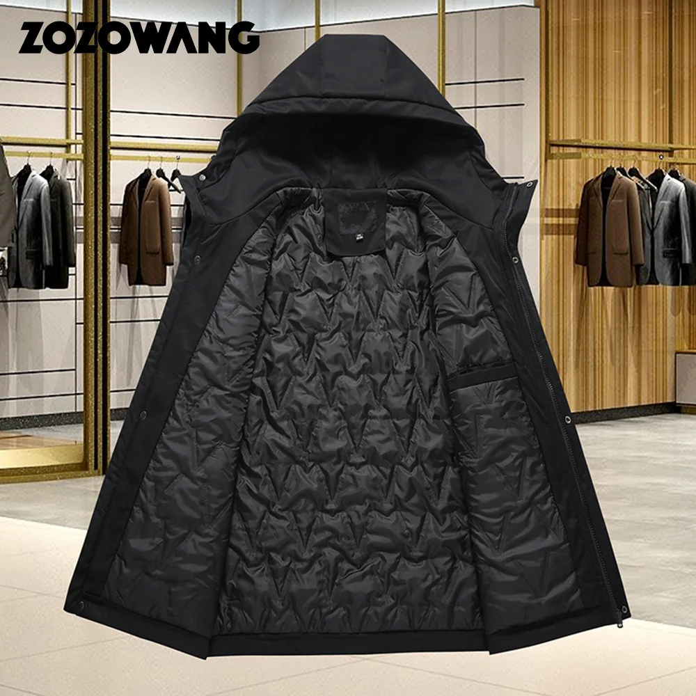 ZOZOWANG-ropa informal para hombre, chaqueta gruesa de 160kg, Parkas acolchadas de algodón, talla grande 9XL, 10XL, Invierno