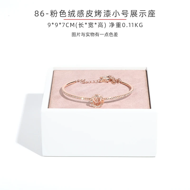 Pink Necklace Jewelry Window Show Stand Set Earring Rings Display Rack Necklace Pendant Show Shelf