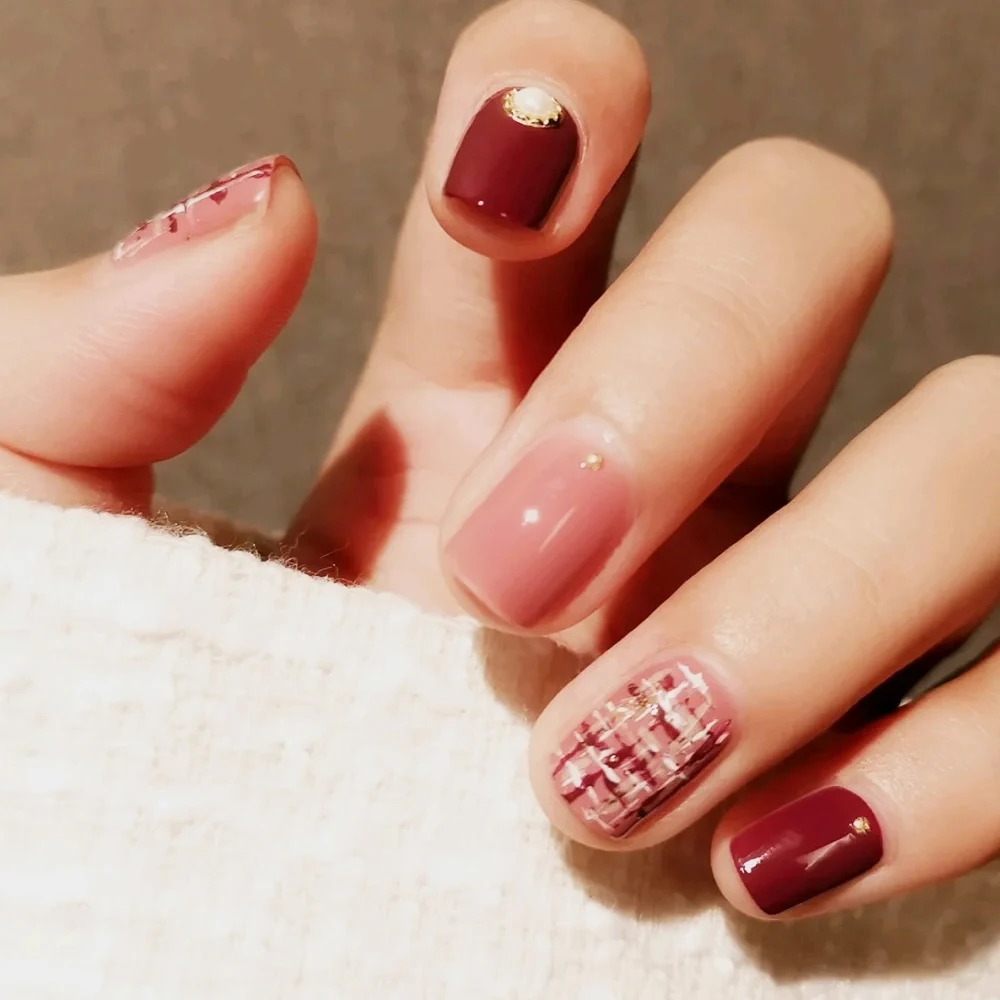 1/2/3 قطعة 5D بريق مسمار الملتصات 2025 خريف شتاء لوح الترنج الصوفية منقوشة الحب القلب غطاء كامل لاصق مسمار ملصق مائي مسمار المنزلق #2