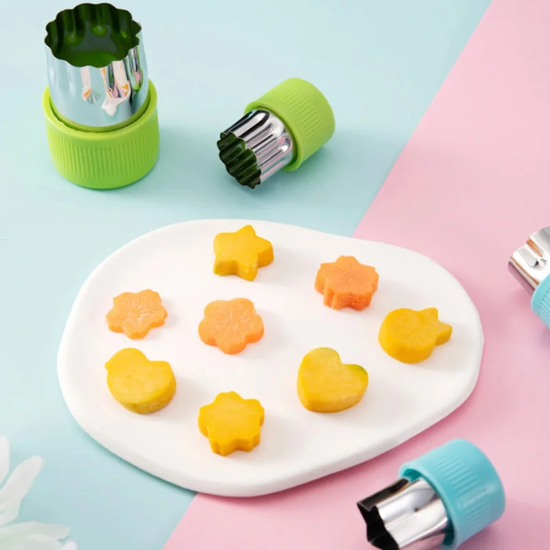 Colorful Cookie Cutter Set, 12pcs Shape Stainless Steel Mini Food Cutters, Perfect for Baking, Decorating, and Lunch Snacks - view 4