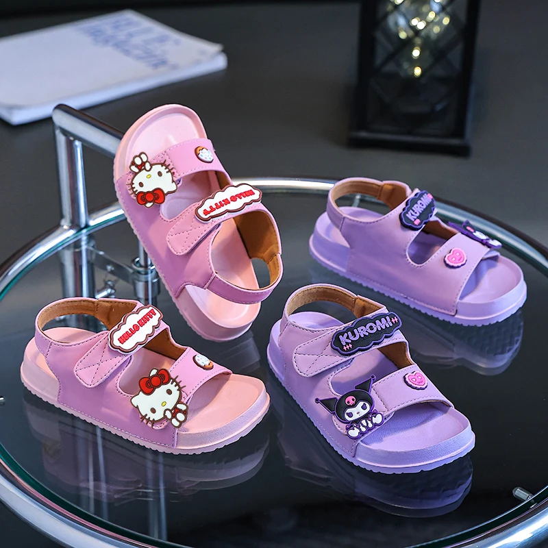 

Sanrio Cartoon Home Slippers Kids Fashion Cute Soft Soled Non-slip Sandals Summer New Design Shoes Baby Unisex EVA Slippers
