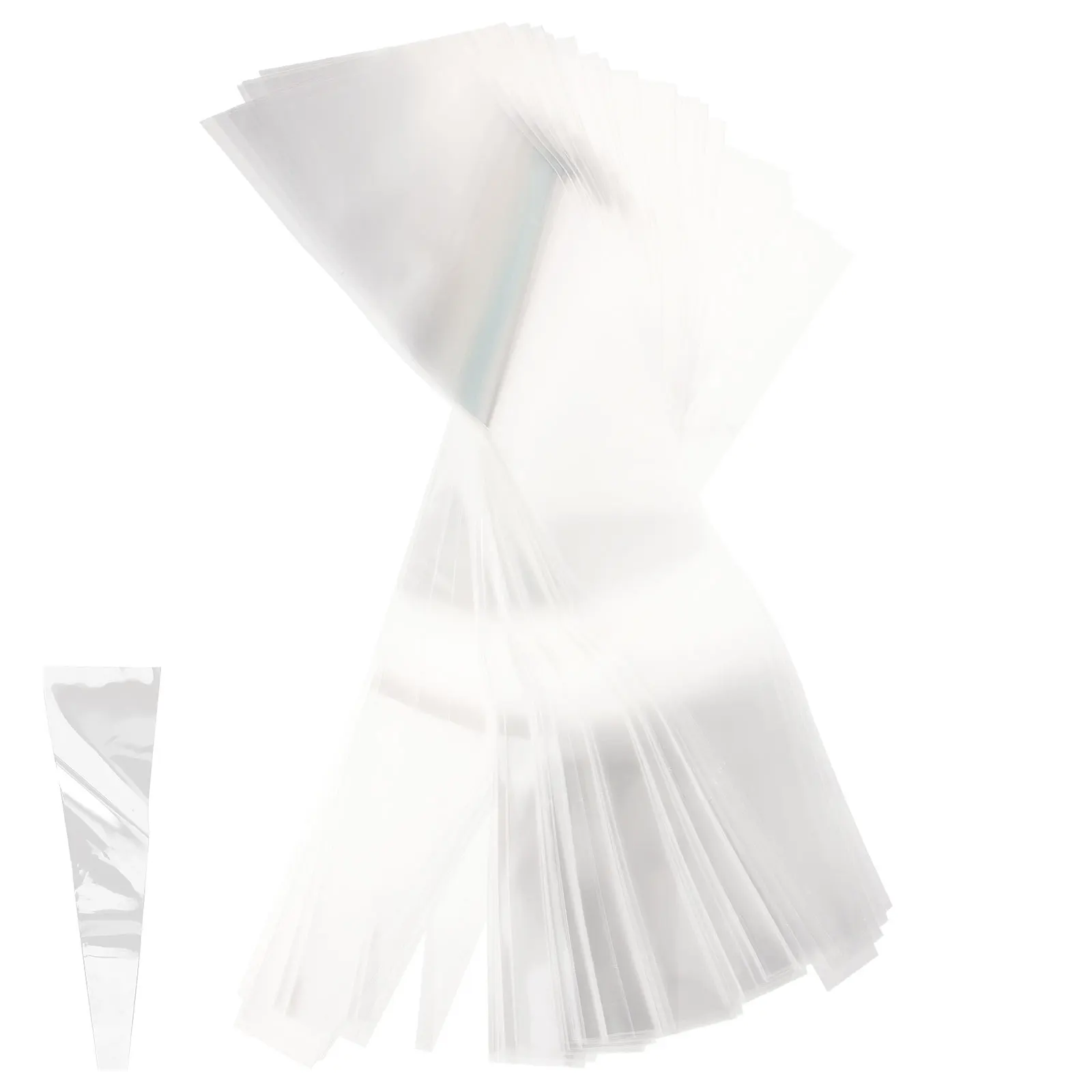 

100 Pcs Floral Cellophane Bag Rose Bouquet Sleeve Flower Wrapping Bags for Single Flowers Sleeves Packaging Roses Clear