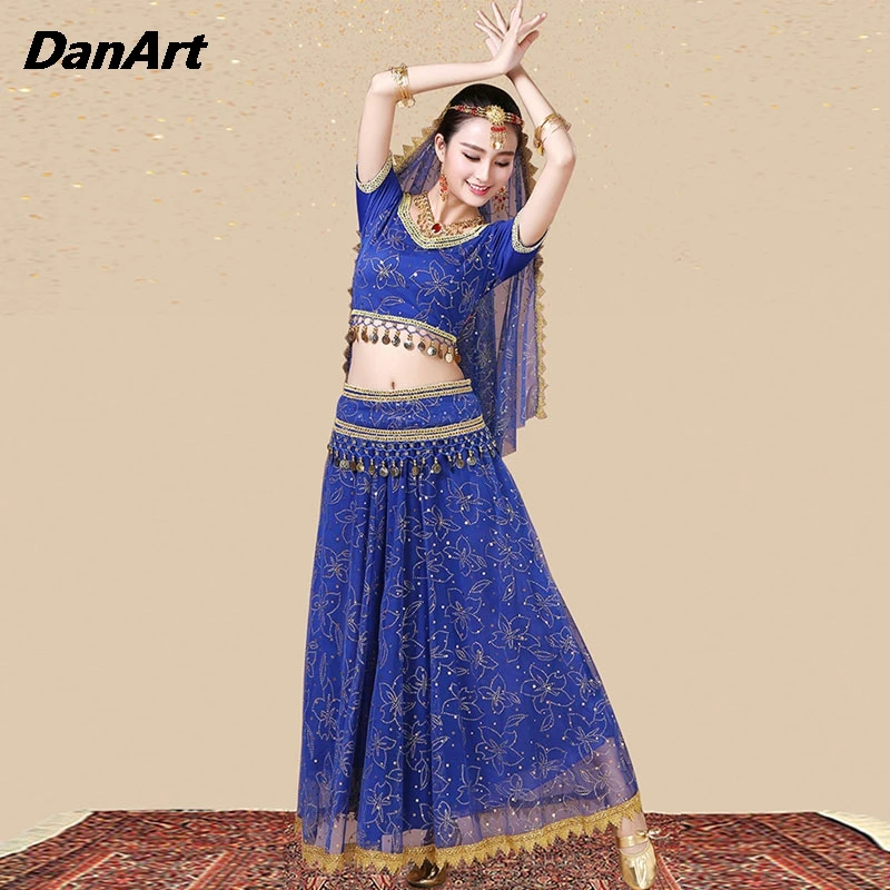 

Women Belly Dance Dress Indian Dance New Girl Performance Dress Eastern Dance Group Costume Set Adult Lady Dance Practice Suit